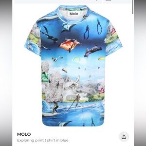 GUC Molo Kids Multicolor Adventure Print Shirt Sz 140 / 10yrs